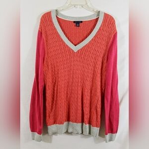 Tommy Hilfiger Women's Colorblock Sweater Size XL